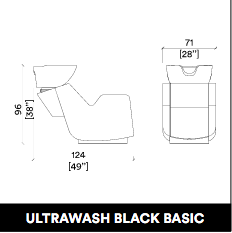 GammaStore Waschsessel Ultrawash Black Basic