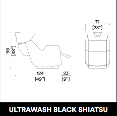 GammaStore Backwash unit Ultrawash Black Shiatsu