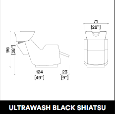 GammaStore Waschsessel Ultrawash Black Shiatsu