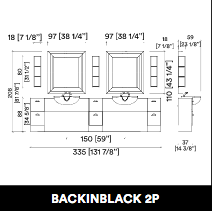 GammaStore Postazione da barbiere BACKINBLACK 2P