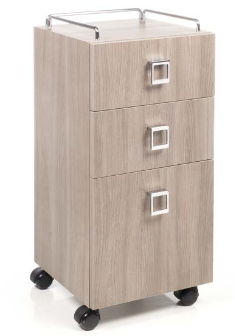 GammaStore Wheels cab. COMMUTER 1 deur 2 lades, kleuren hout/zwart/wit, 2 lades