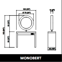 GammaStore Kaptafel MONOBERT CENTRAL 2P