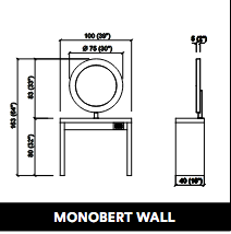 GammaStore Styling mirror MONOBERT WALL 1P