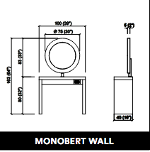 GammaStore Friseurspiegel MONOBERT WALL 1P