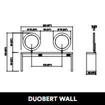 مرآة تصفيف الشعر GammaStore DUOBERT WALL 2P