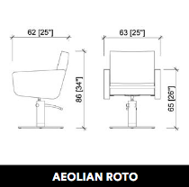 كرسي تصفيف الشعر GammaStore AEOLIAN BASE SUPERBLACK FULL COLOR