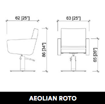 GammaStore Friseurstuhl AEOLIAN  BASE ROTO BLACK COLOR