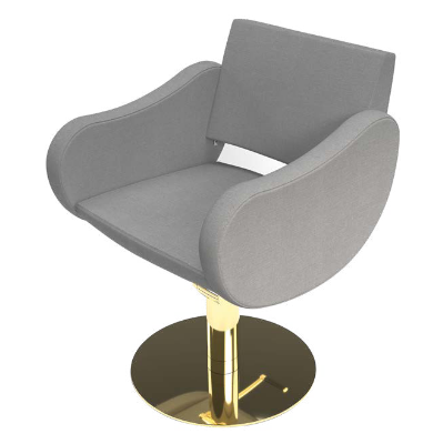 GammaStore Friseurstuhl FIFTIES BASE SUPERGOLD BLACK COLOR