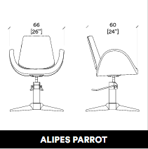 GammaStore Fauteuil de coiffure ALIPES BASE PARROT FULL COLOR