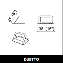 Reposapiés GammaStore DUETTO, acero