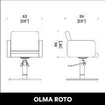 GammaStore Friseurstuhl OLMA  BASE ROTO FULL COLOR