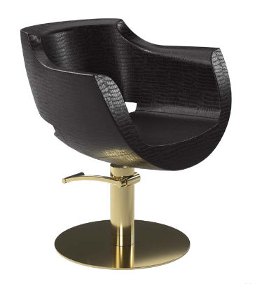 GammaStore Friseurstuhl CLUST BASE SUPERGOLD BLACK COLOR