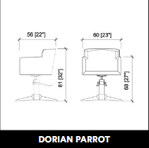 GammaStore Friseurstuhl DORIAN BASE PARROT BLACK COLOR