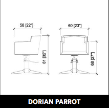 GammaStore Kappersstoel DORIAN BASE PARROT FULL COLOR