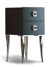 GammaStore kastje 2PLEG deur+lade+poten, kleur hout, zwart, wit