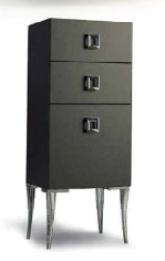 GammaStore kastje PPG95 3 lades + poten, kleur hout, zwart, wit