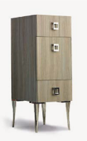 GammaStore kastje PGP95 3 lades + poten, kleur hout, zwart, wit