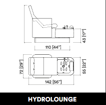 Fauteuil de pédicure GammaStore HYDROLOUNGE