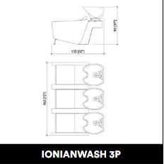 GammaStore Yıkama Koltuğu IONIANWASH 3P BASIC BLACK COLOR