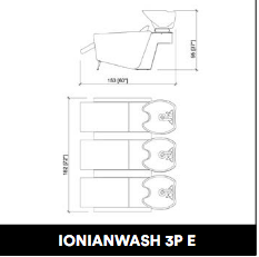 GammaStore Waschsessel IONIANWASH 3P ELECTRO  BLACK COLOR