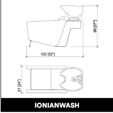 GammaStore Waschsessel IONIANWASH 1P BASIC BLACK