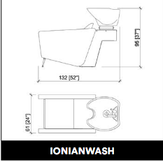 GammaStore Fauteuil de lavage IONIANWASH 1P BASIC FULL COLOR