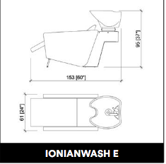 GammaStore Waschsessel IONIANWASH 1P ELECTRO  BLACK