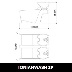 Fauteuil de lavage GammaStore IONIANWASH 2P BASIC BLACK