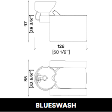 Fauteuil de lavage GammaStore BLUESWASH 1P BASIC FULL COLOR