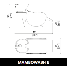 Washing chair MAMBOWASH 1P ELECTRO FULL COLOR