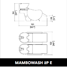 GammaStore Yıkama Koltuğu MAMBOWASH 2P ELECTRO  FULL COLOR