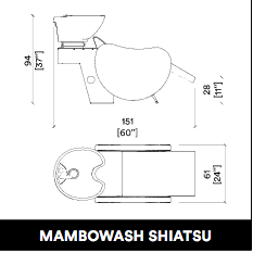 GammaStore Waschsessel MAMBOWASH 1P SHIATSU BLACK