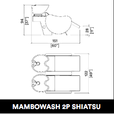 Fauteuil de lavage GammaStore MAMBOWASH 2P SHIATSU FULL COLOR