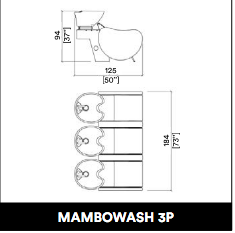 Scaun de spălare GammaStore MAMBOWASH 3P BASIC FULL COLOR