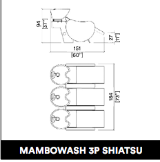 GammaStore Waschsessel MAMBOWASH 3P SHIATSU FULL COLOR