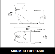 GammaStore Yıkama Koltuğu MUUMUU ECO  E BLACK COLOR