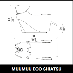 GammaStore MUUMUU ECO SHIATSU BLACK COLOR Yıkama Koltuğu