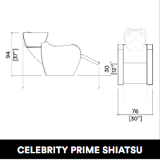 GammaStore Lavacabezas Celebrity Prime Shiatsu 1P color negro