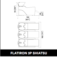 GammaStore Lavacabezas FLATIRON 3P SHIATSU BLACK