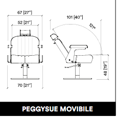 GammaStore Beauty chair PEGGYSUE MOVIBLE