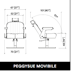 GammaStore Kosmetikstuhl PEGGYSUE MOVIBLE