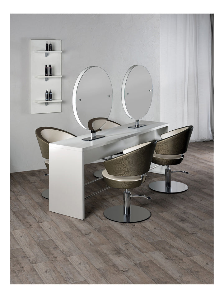 Salon Ambience BROOKLYN Round Mirror Island Station