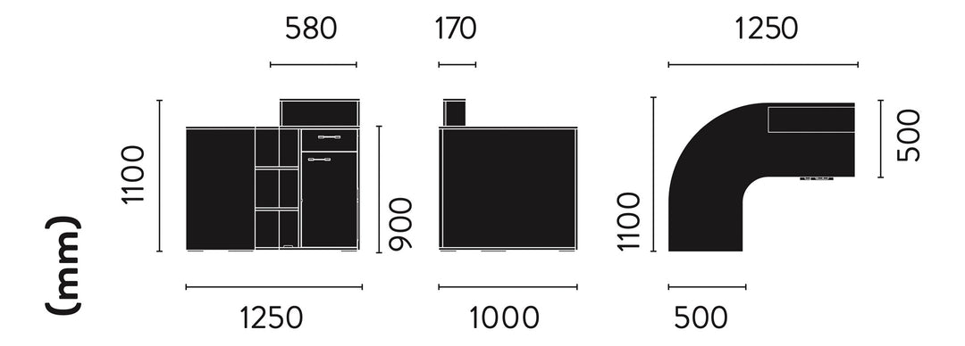 Cara Collection Reception Counter Breeze