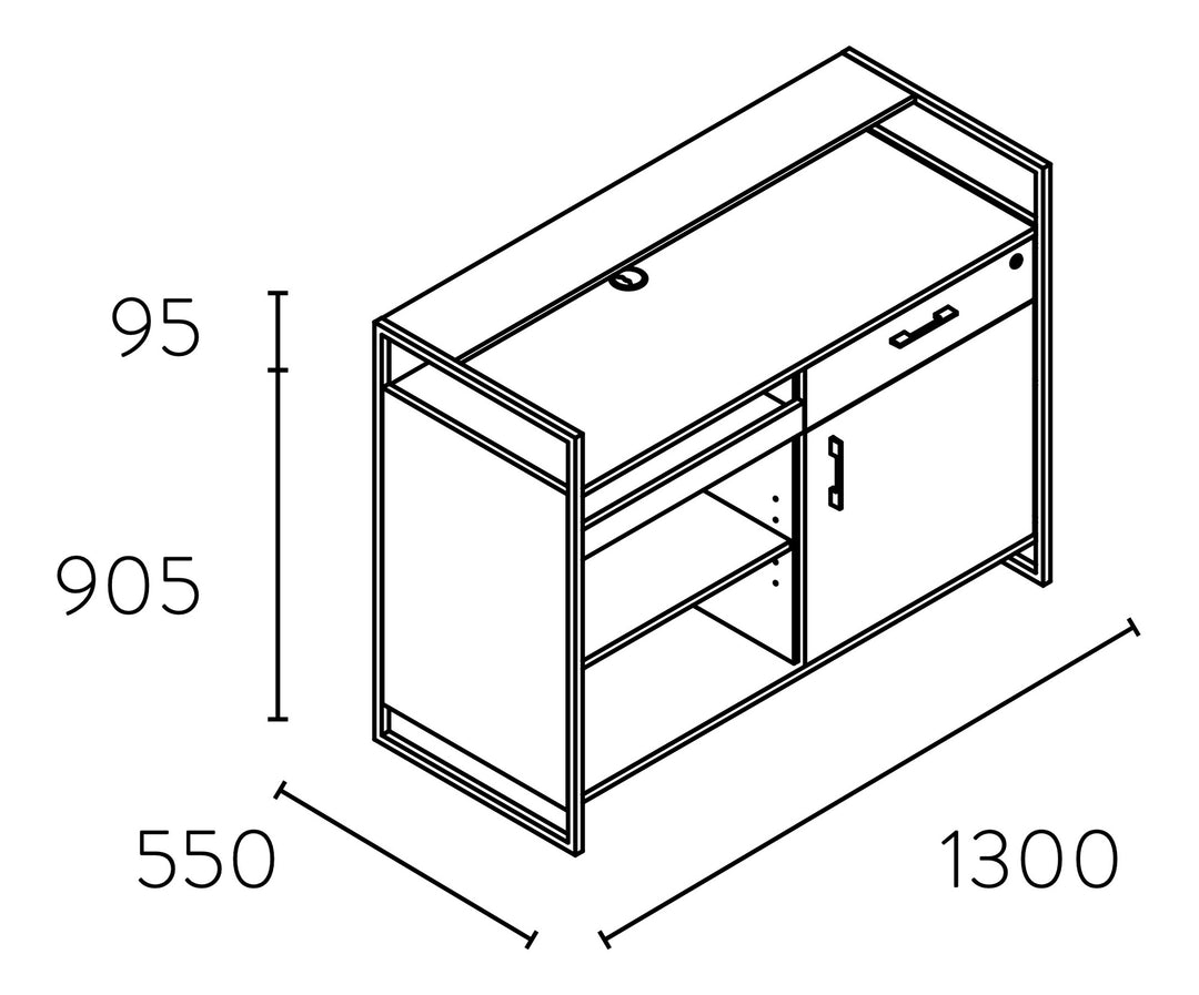 Pahi Reception Counter Sage