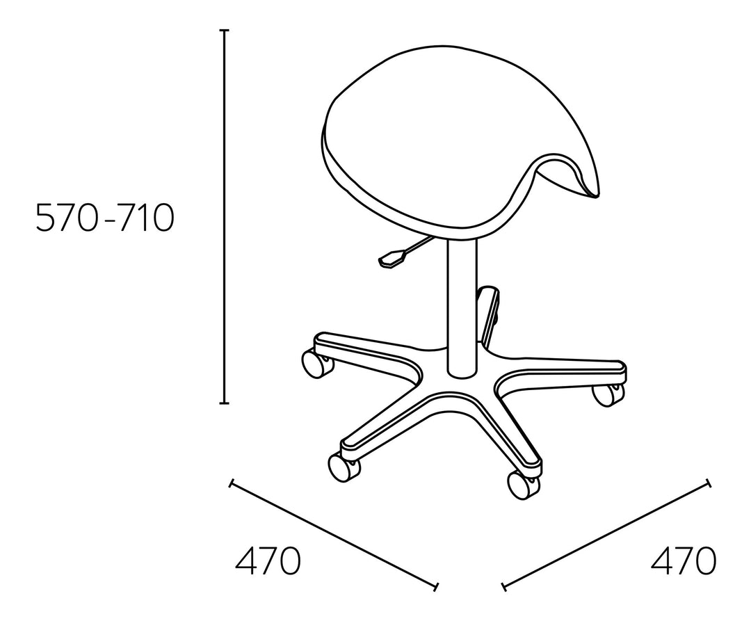 Pahi Jockey Rolling Stool