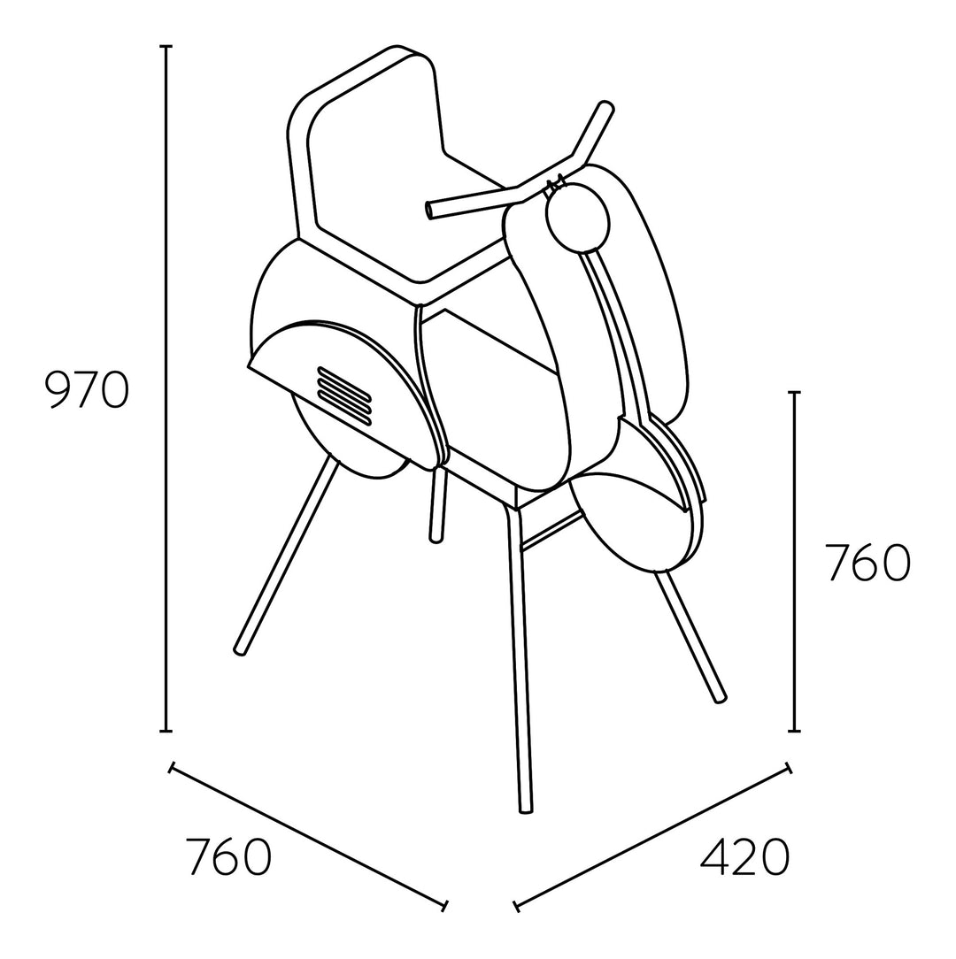 Sedia per bambini Pahi Vespa Valentino