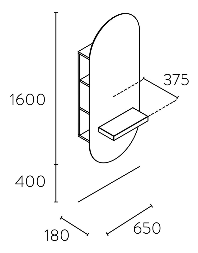 Tocador Pahi Pared Ámbar