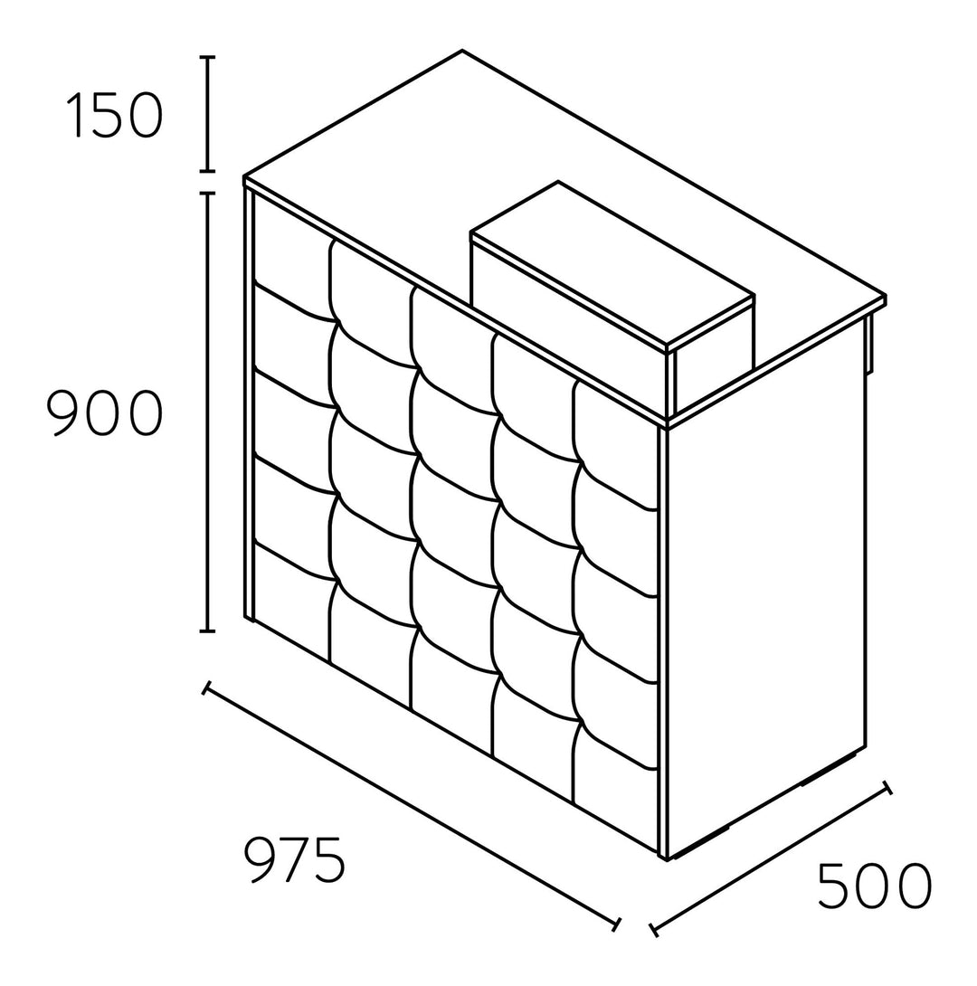 Pahi Reception Counter Atlantic - Marble Look