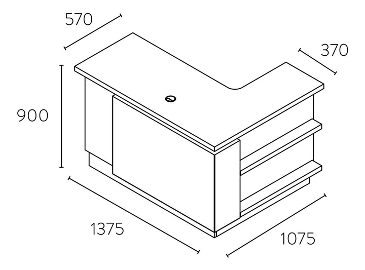 Pahi Reception Counter Arabic LED