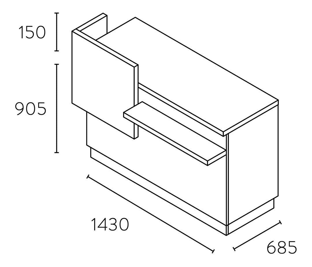 Pahi Reception Counter Blonde